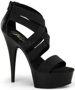 6" Stiletto Criss-Cross Elastic Straps Platform (DELIGHT-669)