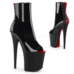 8" Heel Peep-Toe Corset Style Ankle Boot (FLAMINGO-1025)
