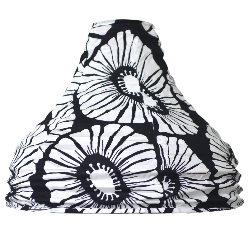 Black & White Bell Pedant Lampshade - SALE HOMEWARES