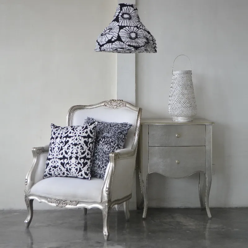 Black & White Bell Pedant Lampshade - SALE HOMEWARES