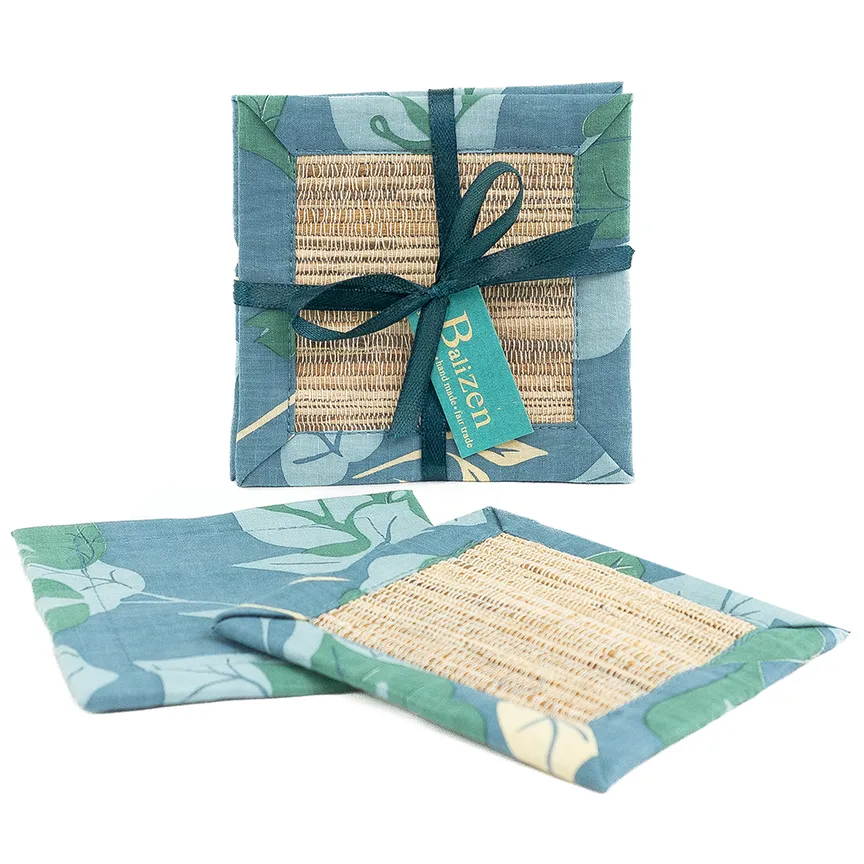 Bougainvillea Moss Waterlily Coaster, set of 4