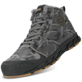 Groovywish Ankle Boots For Men Thick Sole Winter Orthopedic Shoes