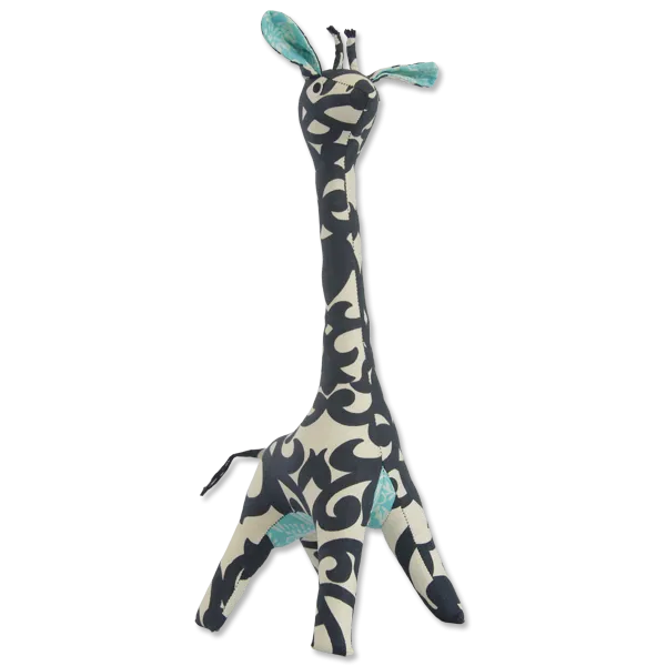 Indigo Scrappy Patchwork Baby Giraffe