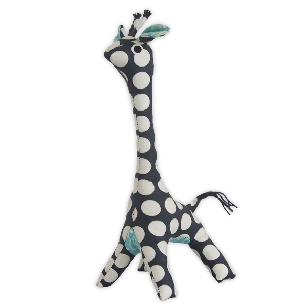 Indigo Scrappy Patchwork Baby Giraffe