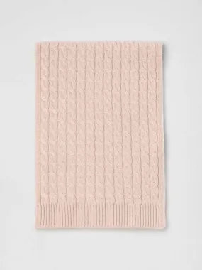 Knitted scarf in Ice Pink color