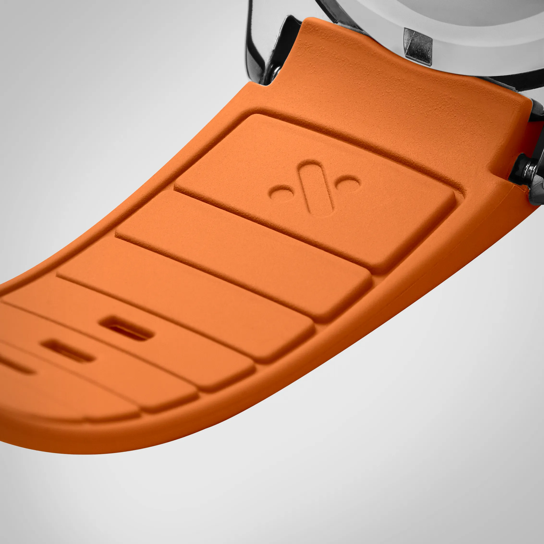 NMK801 Curved End SKX/SRPD Rubber Strap: Orange
