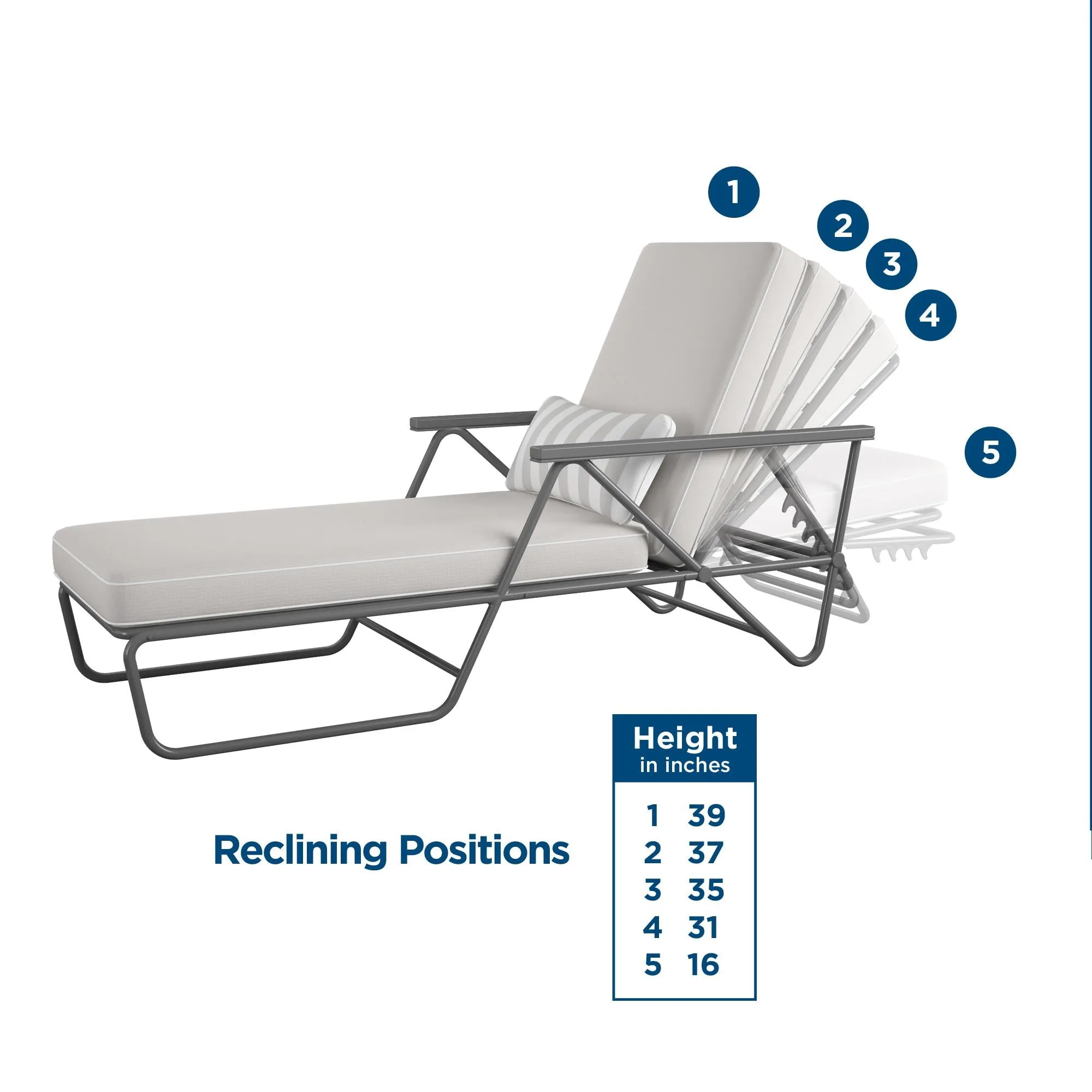 Novogratz Connie Outdoor Chaise Lounge