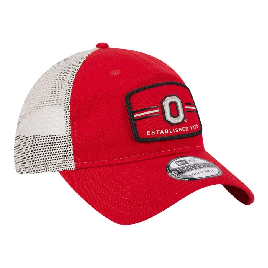 Ohio State Buckeyes Established Mesh Back Scarlet Adjustable Hat