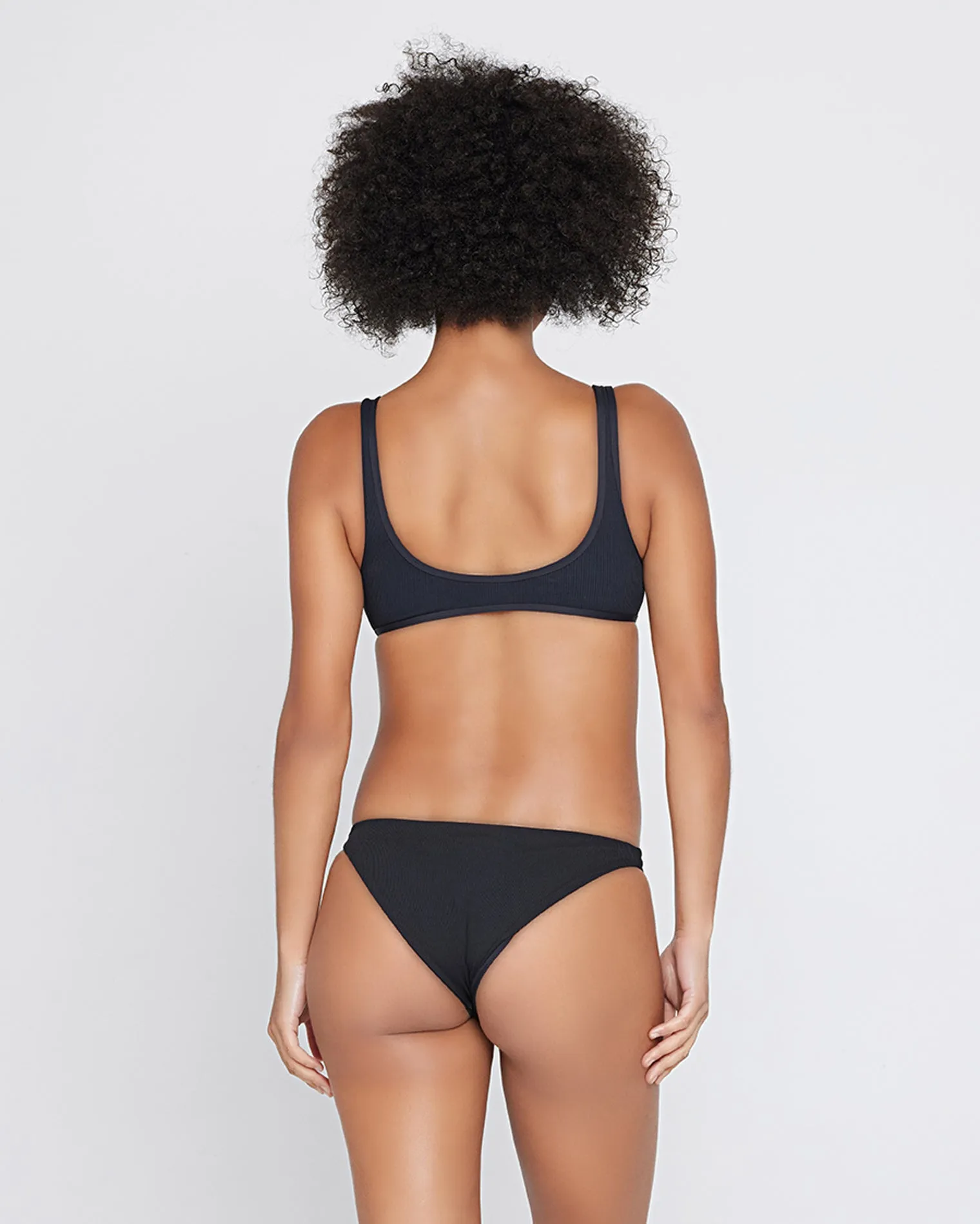 Ribbed Camacho Bikini Bottom - Black
