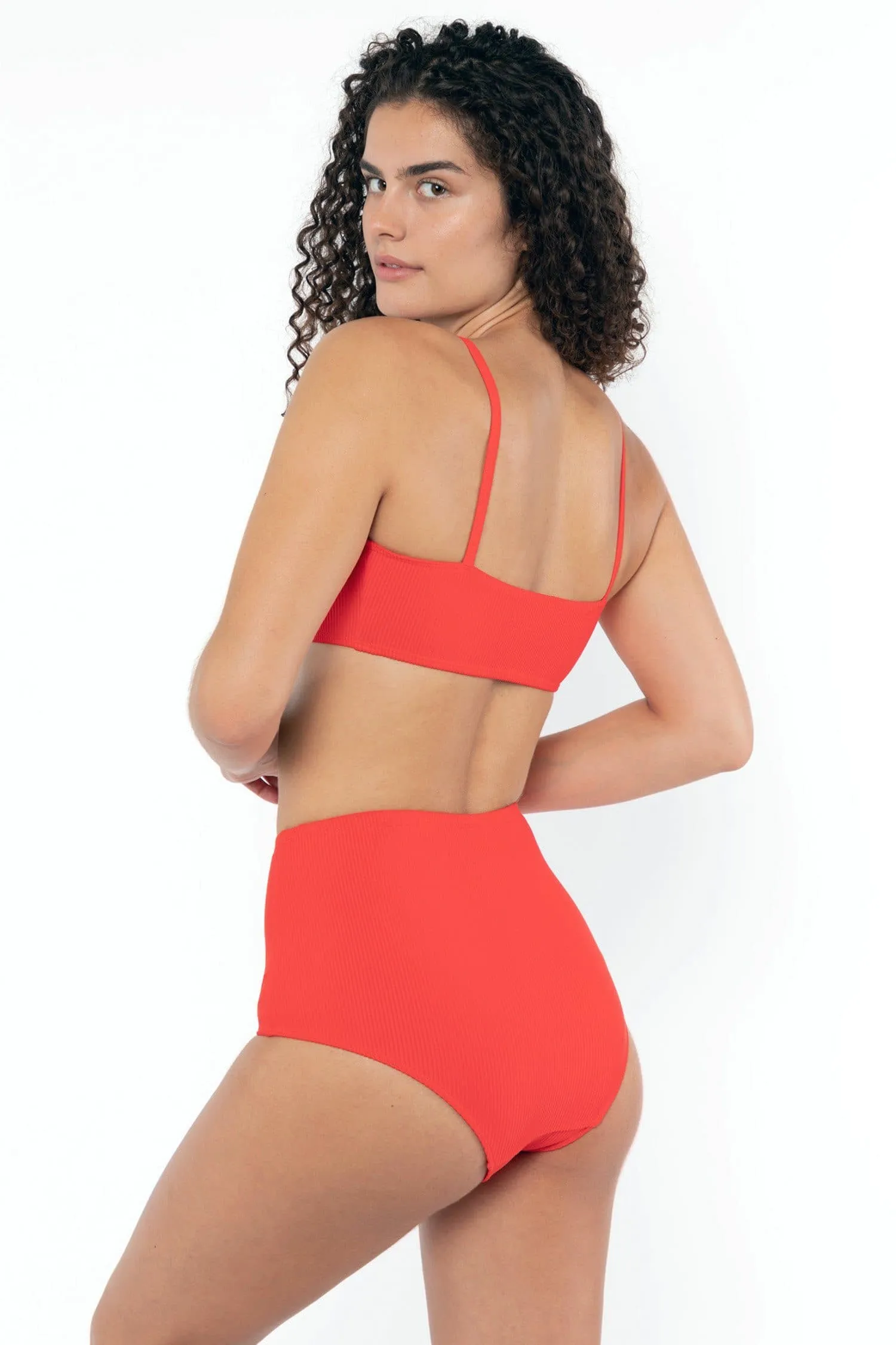 RRS065 - Ribbed High Waist Bikini Bottom