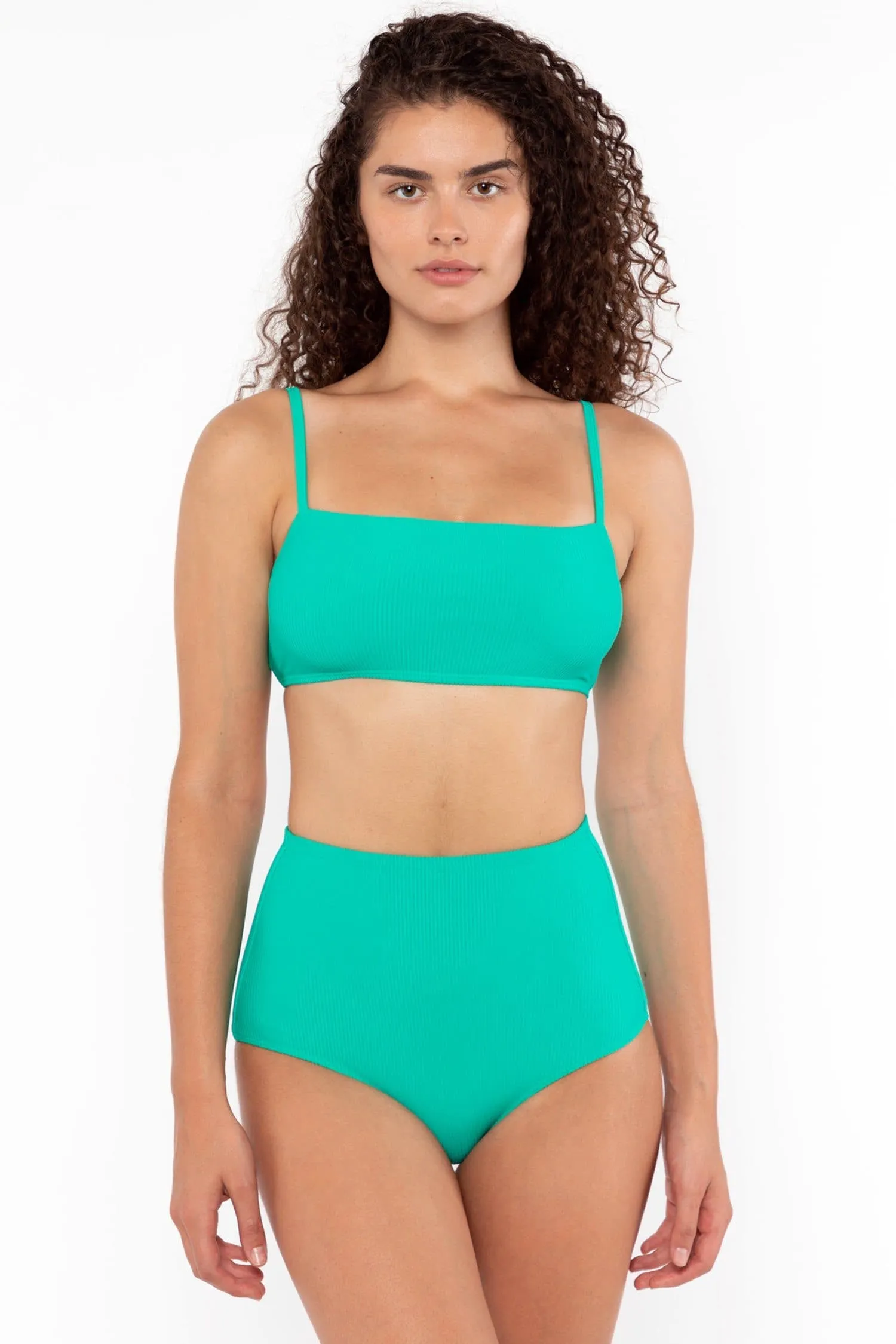 RRS065 - Ribbed High Waist Bikini Bottom