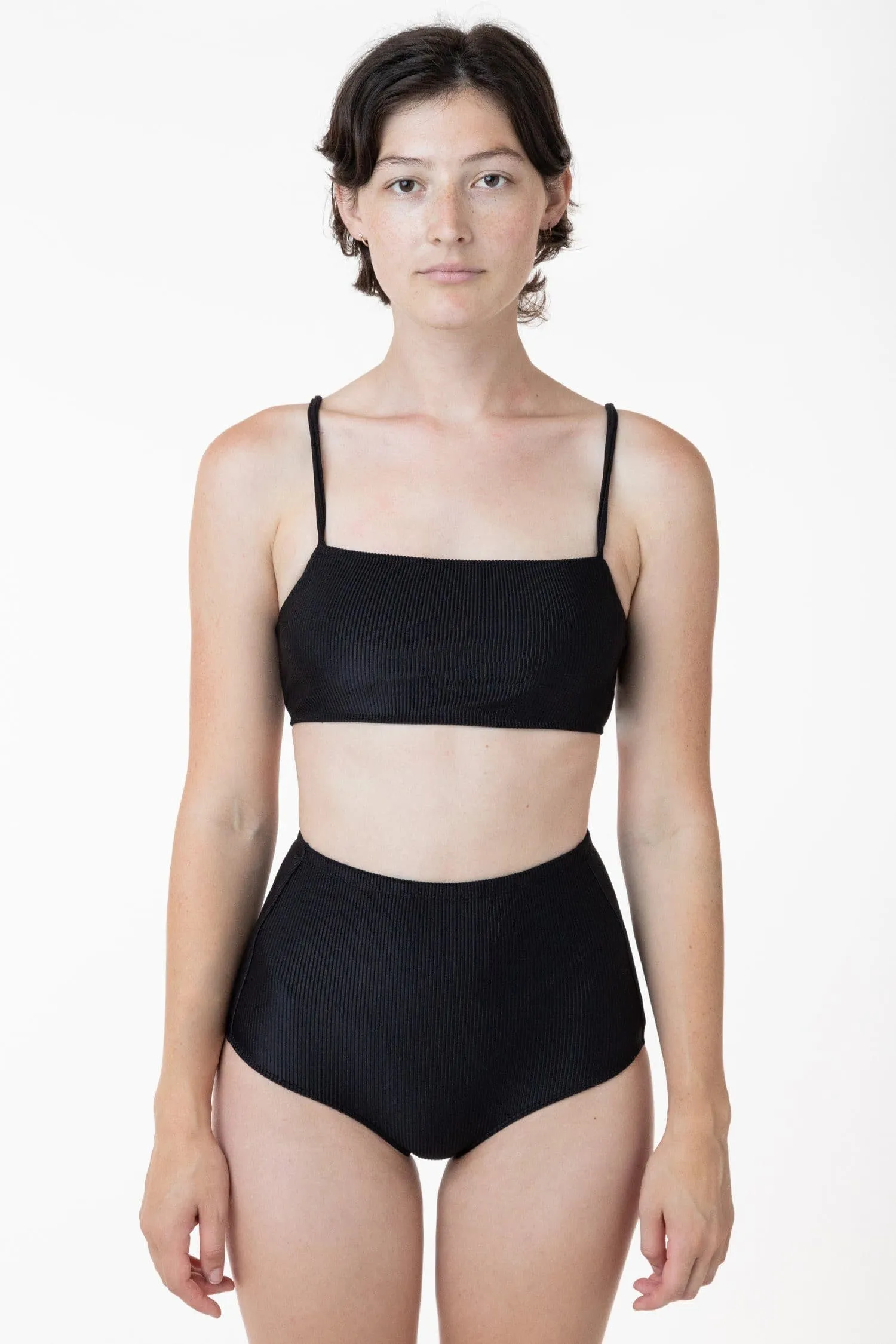 RRS065 - Ribbed High Waist Bikini Bottom