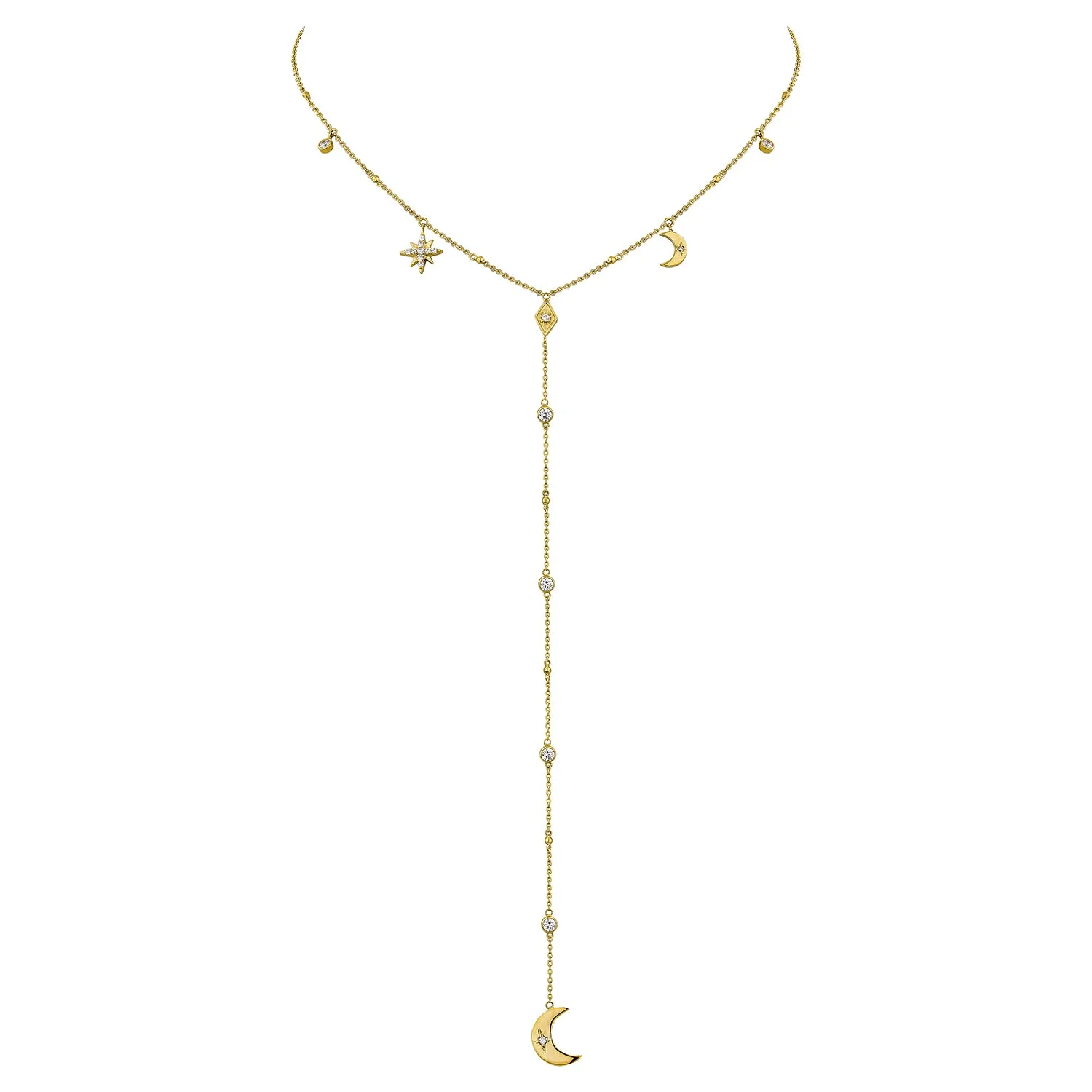 Selene Long Lariat - Gold