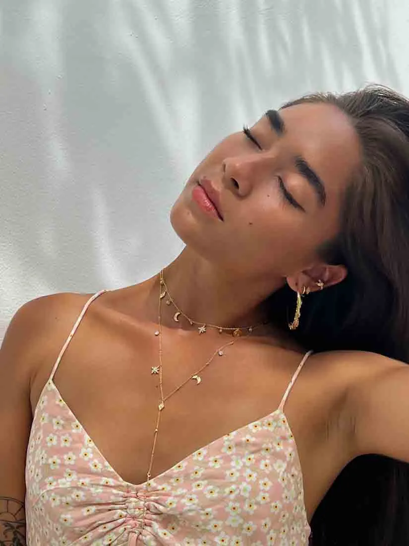 Selene Long Lariat - Gold
