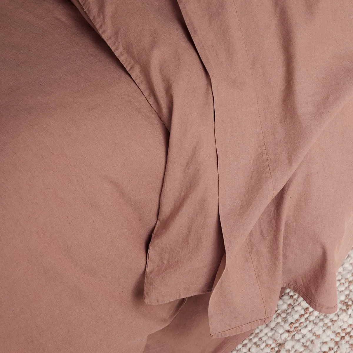 Warm Clay Linen Blend Flat Sheet