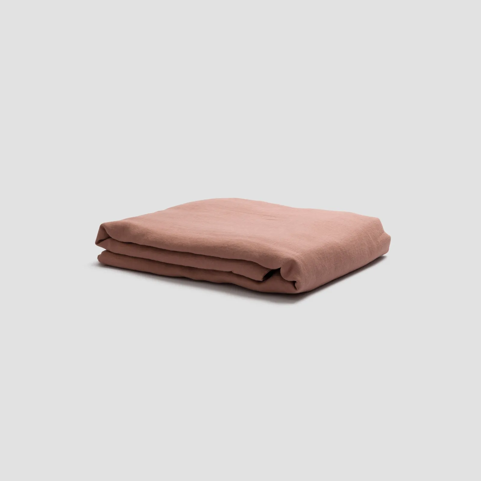 Warm Clay Linen Blend Flat Sheet