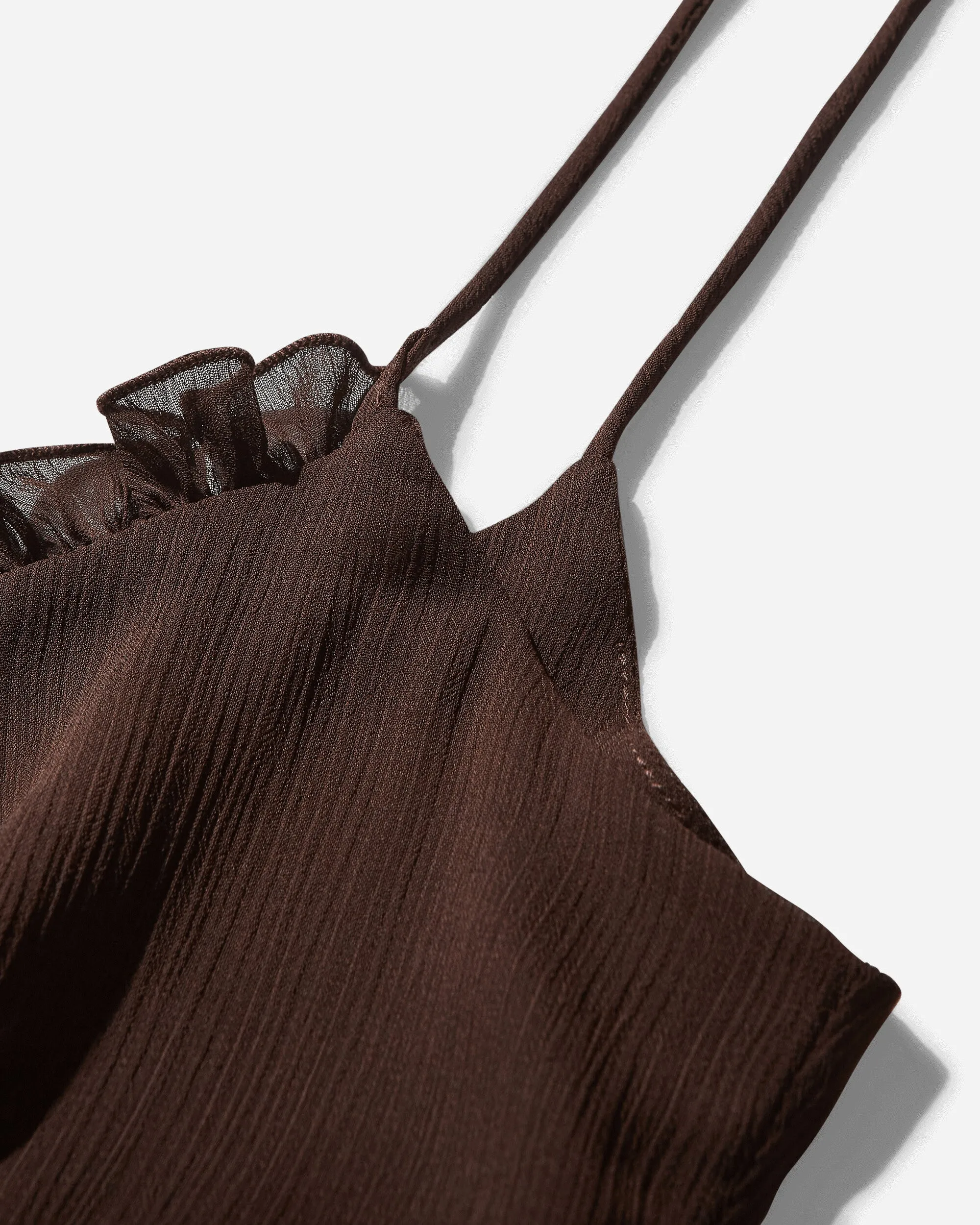 Women's Chiffon Cami Chocolate